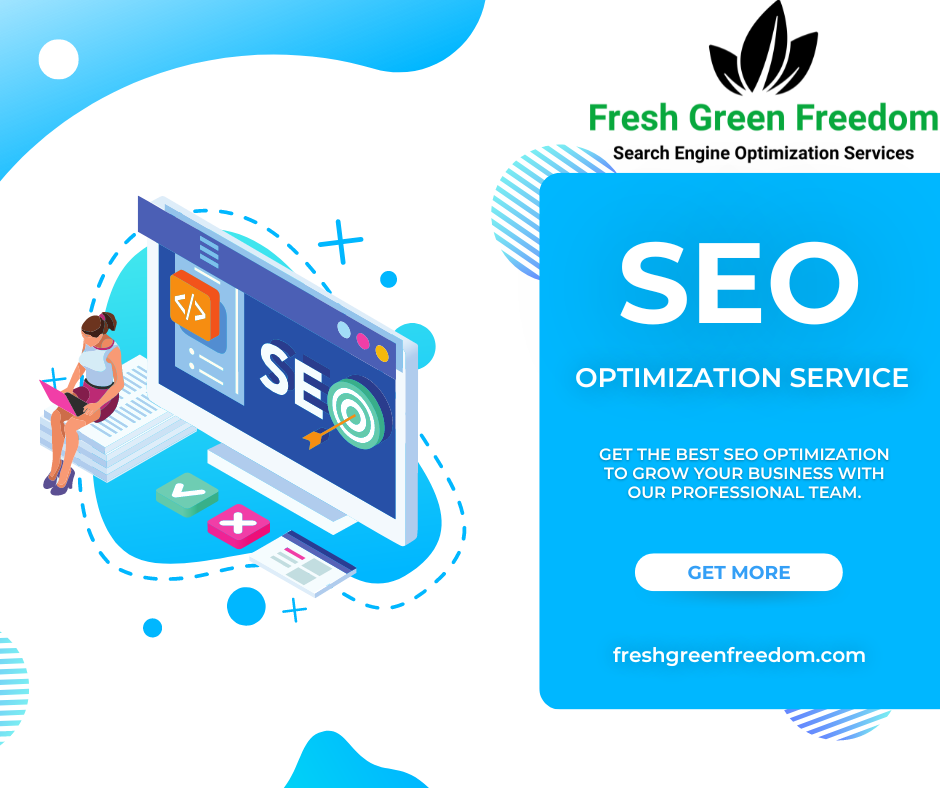 Fresh Green Freedom SEO Search Engine Optimization services graphic.